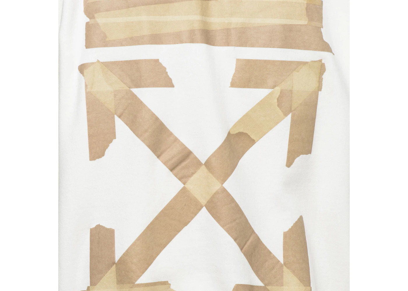 OFF-WHITE Tape Diag Arrows Hoodie White/Beige - 2