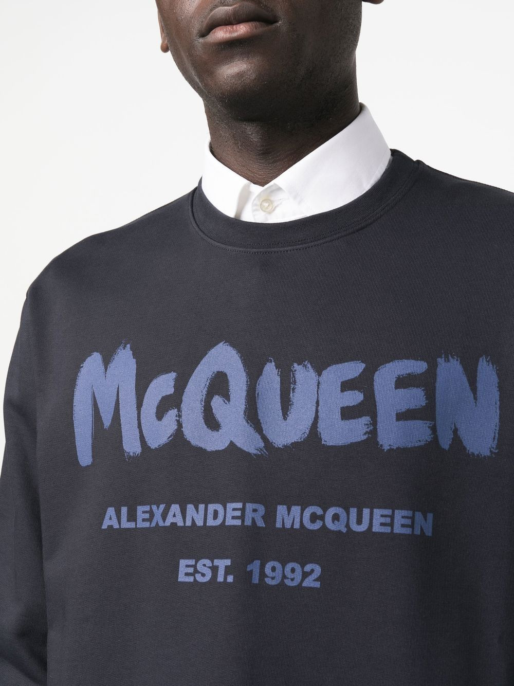 Graffiti logo-print sweatshirt - 5