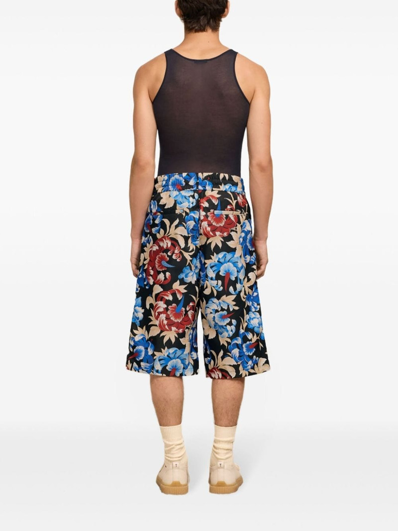 floral-print elasticated-waist shorts 4