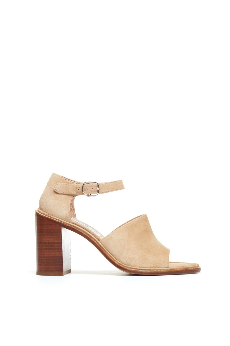 Beau Heel in Beige Suede 1