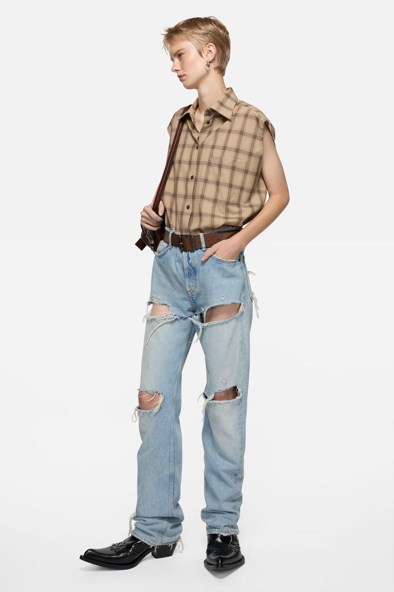 Acne Studios Regular fit distressed jeans - 2010F - Light blue outlook