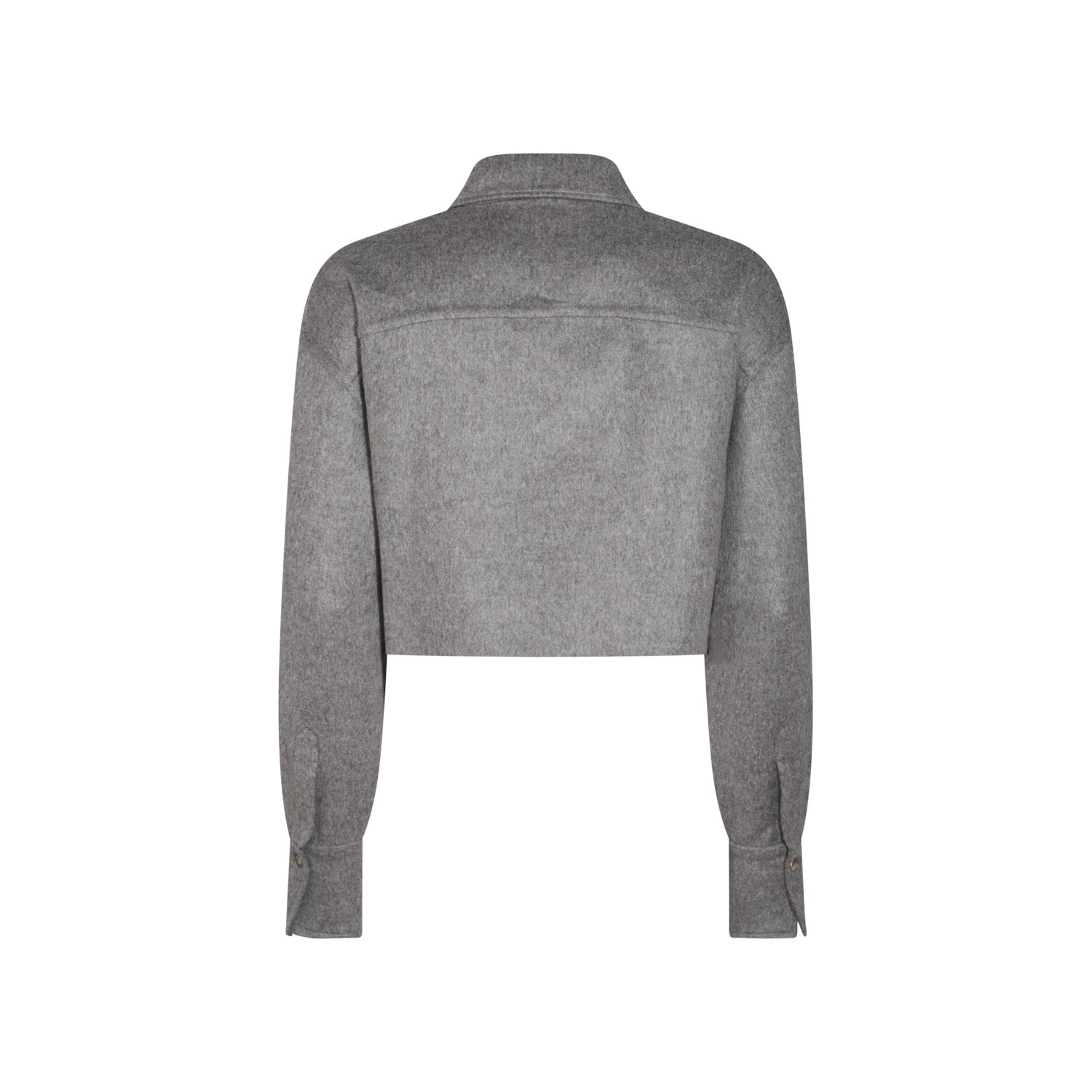 LIGHT GREY WOOL SHIRT - 2