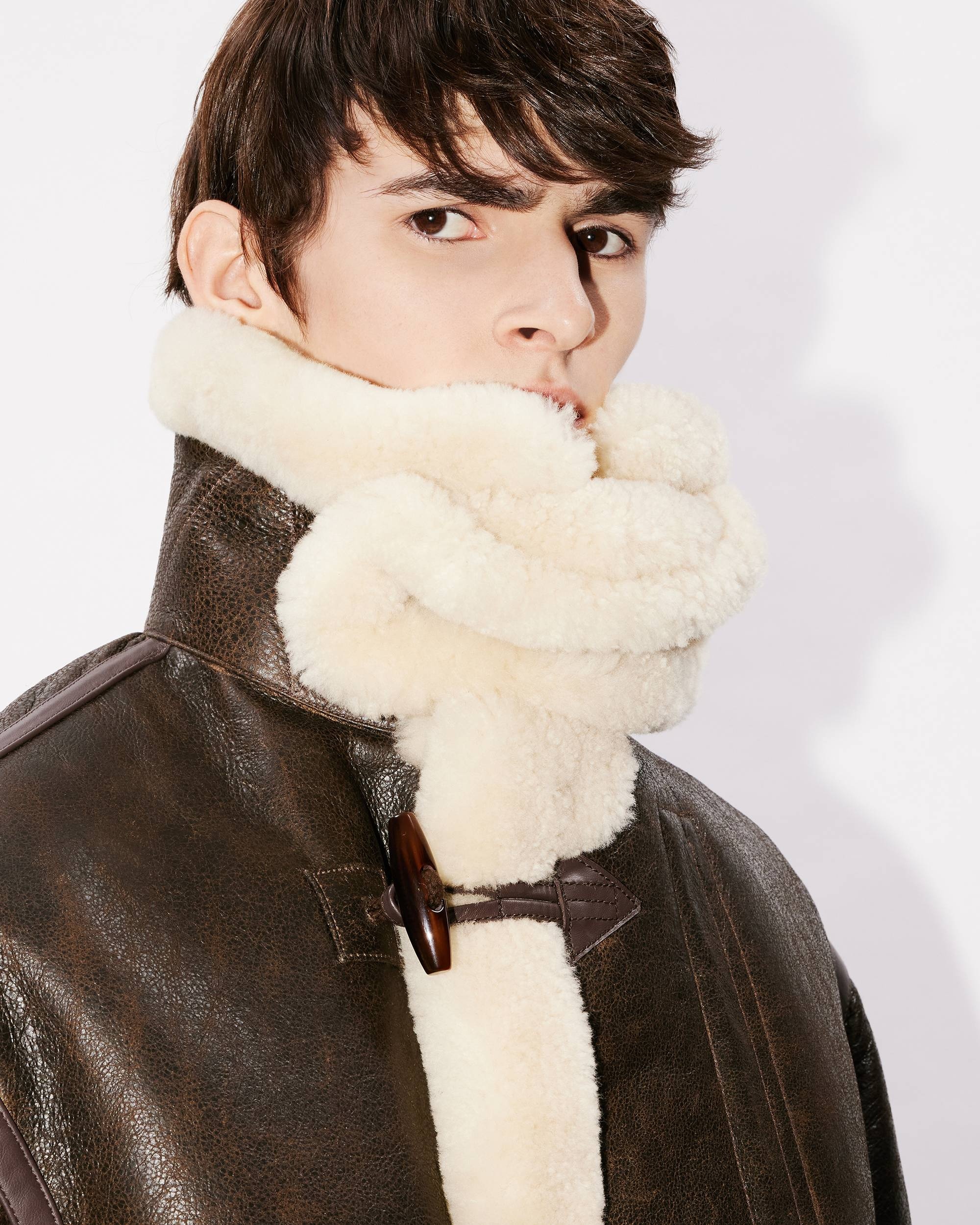 Leather aviator jacket - 8