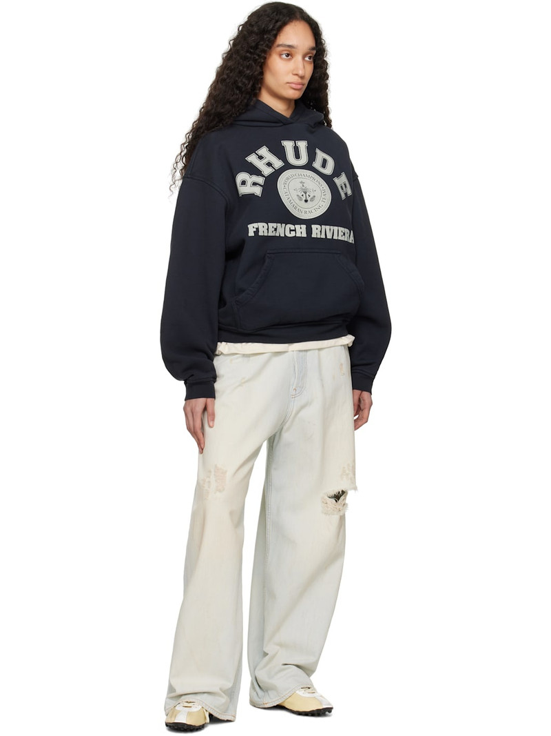 Rhude Black 'French Riviera' Hoodie outlook