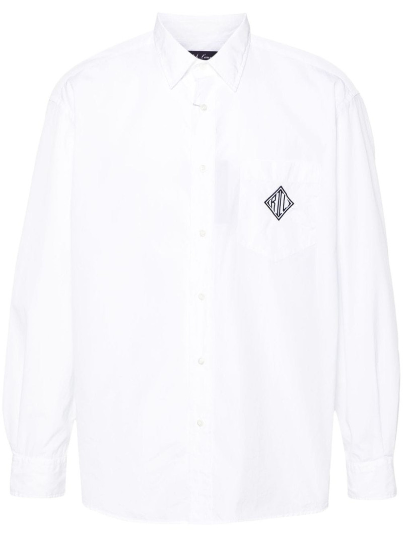 logo-print cotton shirt 1