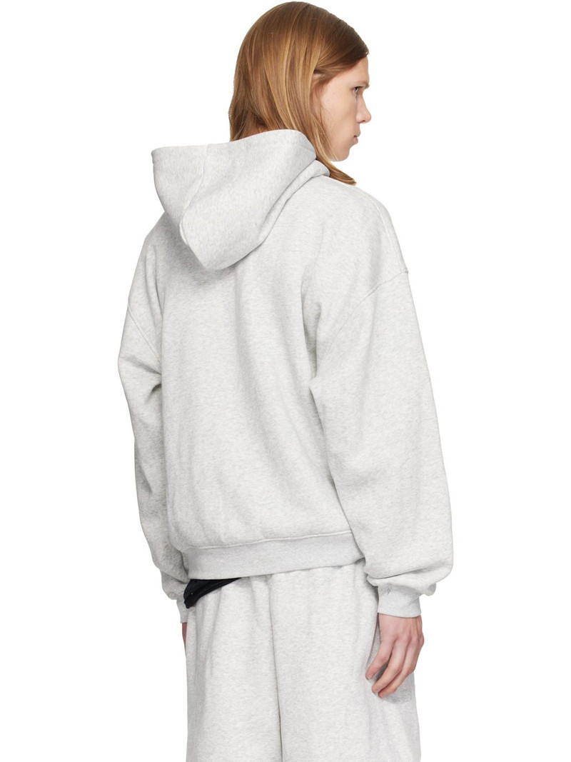 Gray Fleece Lounge Relaxed Hoodie 3