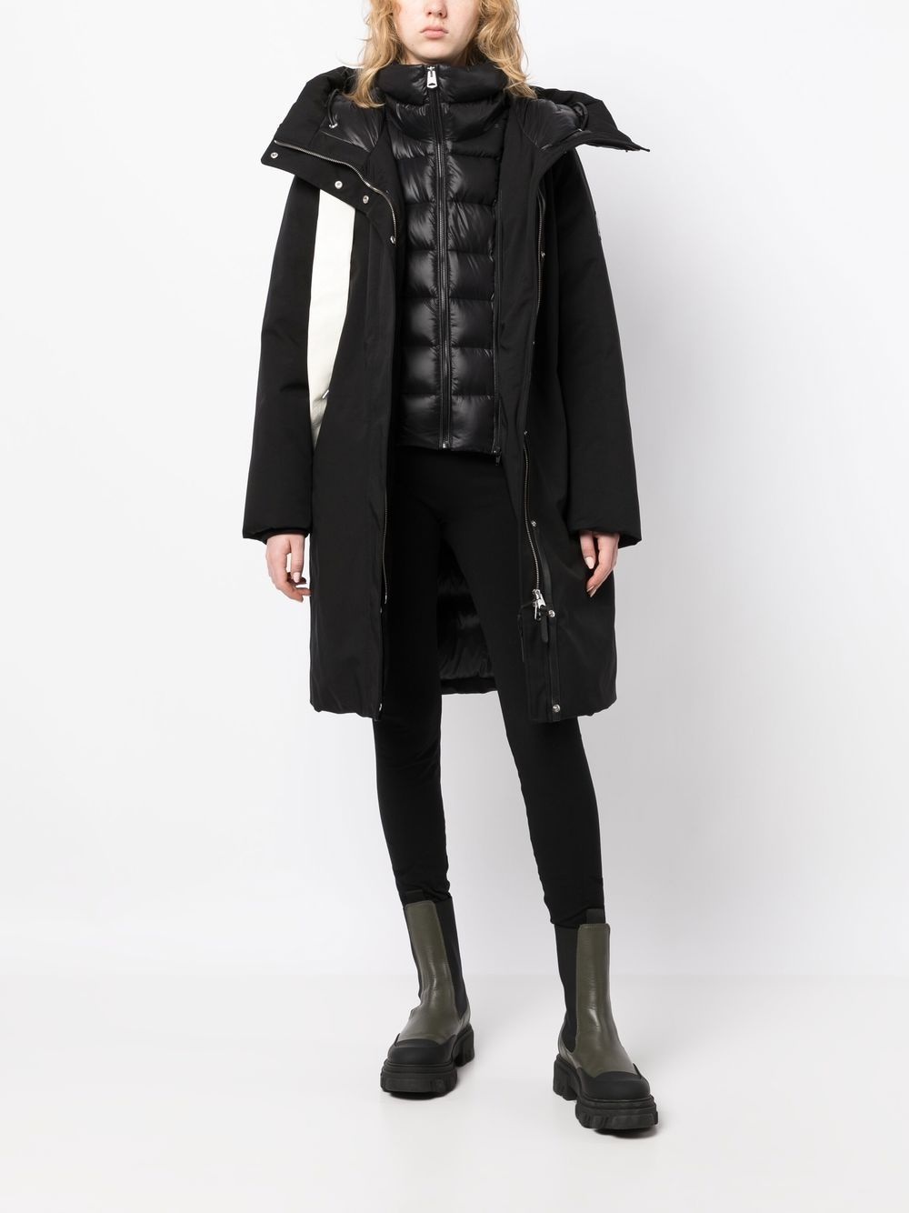 padded down hooded coat - 2