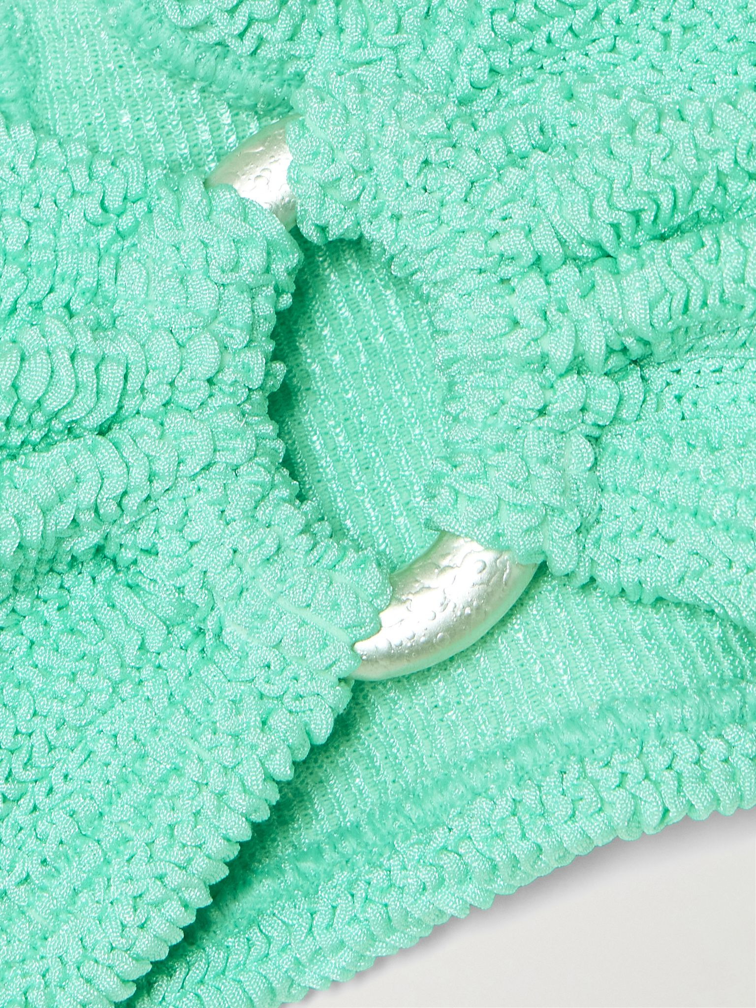 Julia embellished seersucker bikini Mint - 4