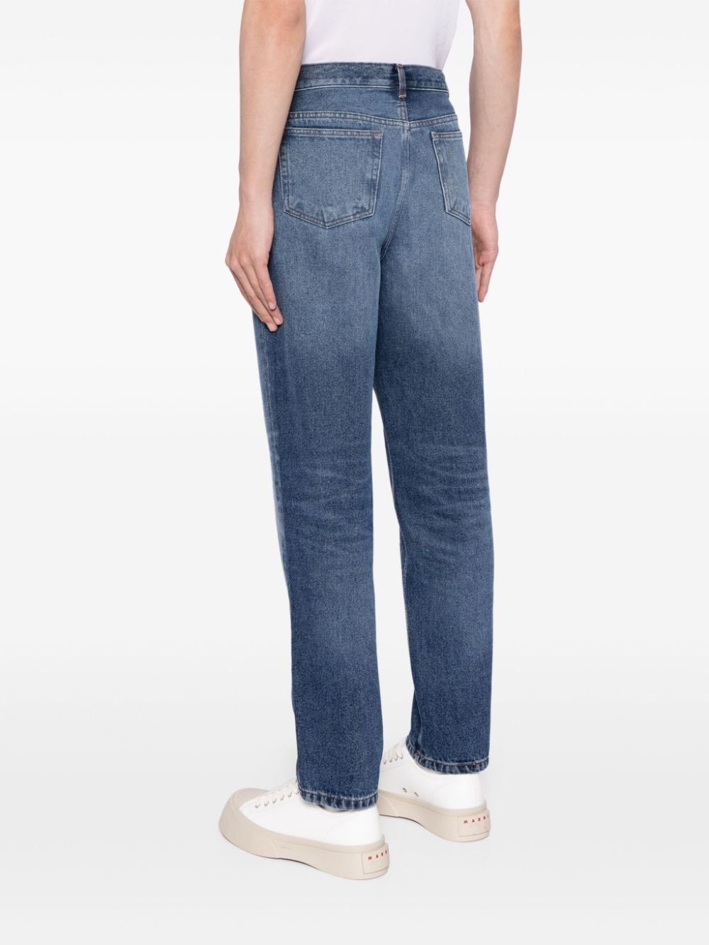 washed straight jeans - 4