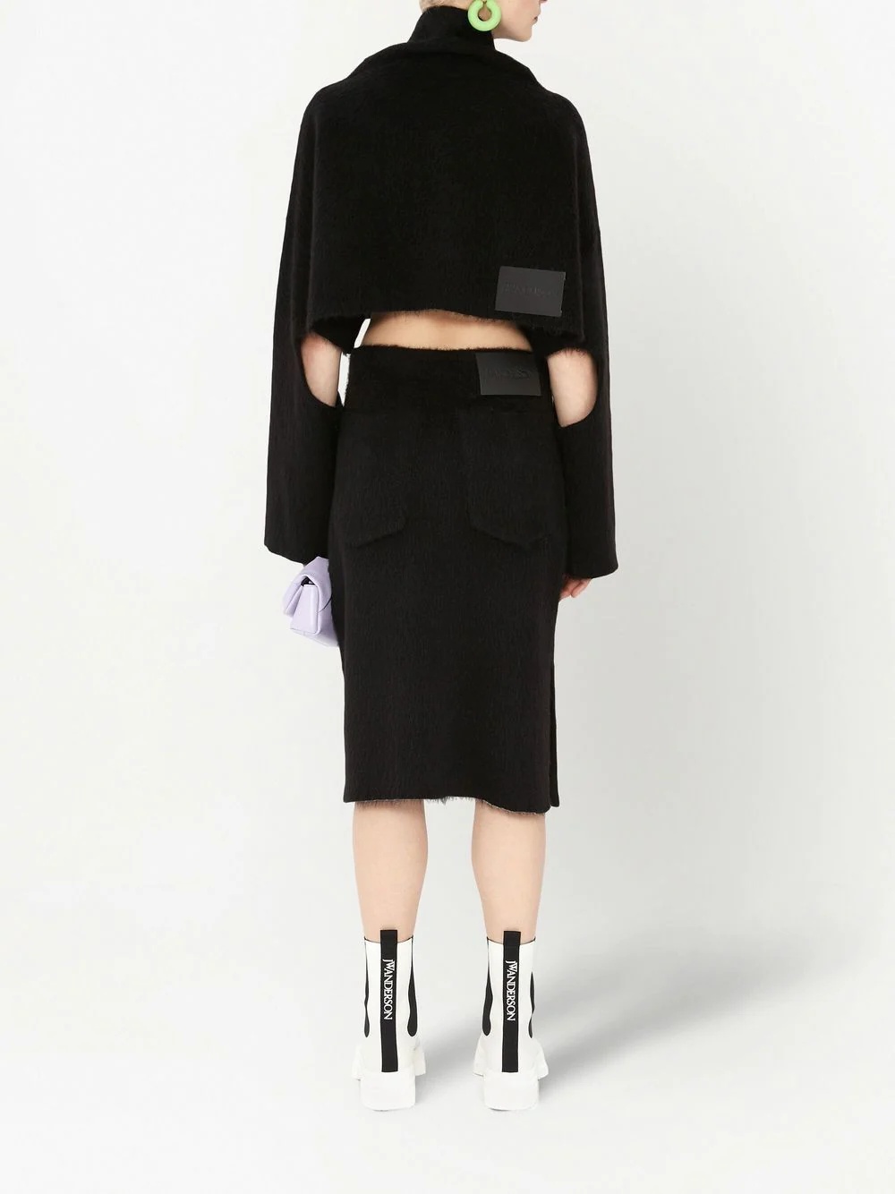 cut-out oversized cropped jumper - 4