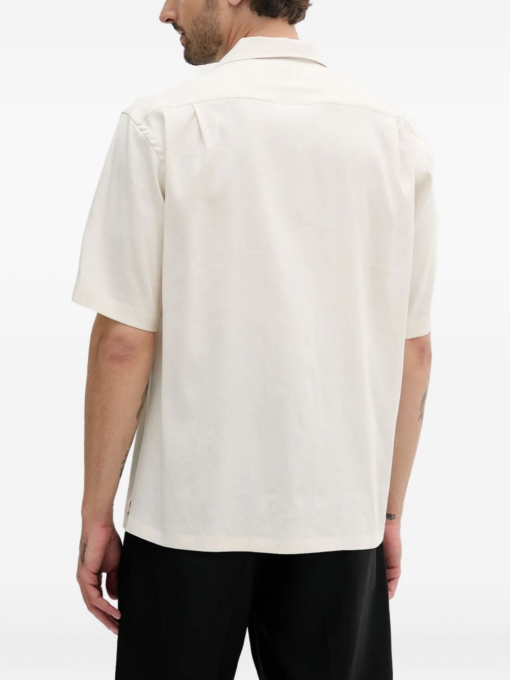 revere-collar short-sleeve shirt - 3
