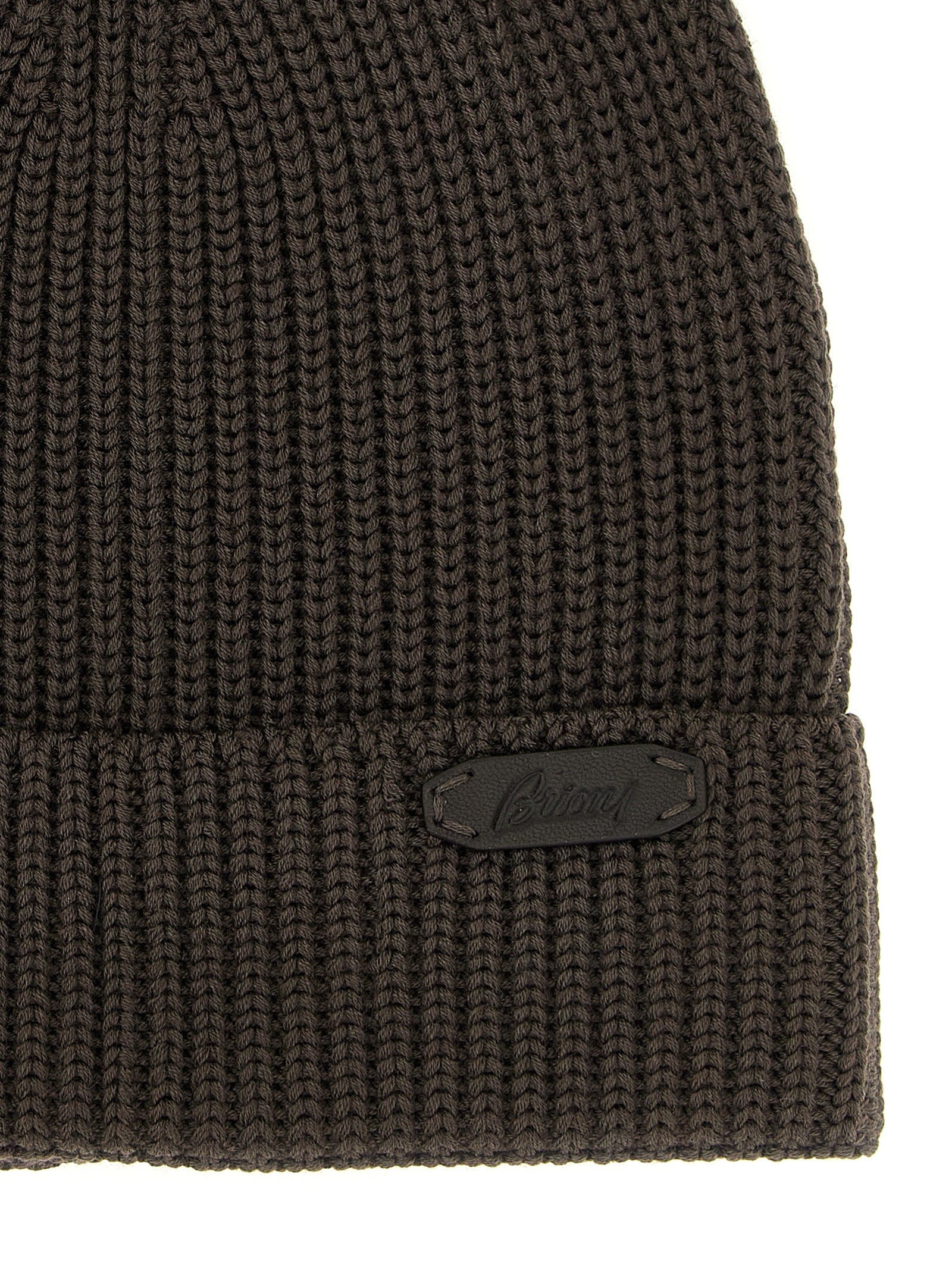 Ribbed Wool Beanie Hats Brown - 3