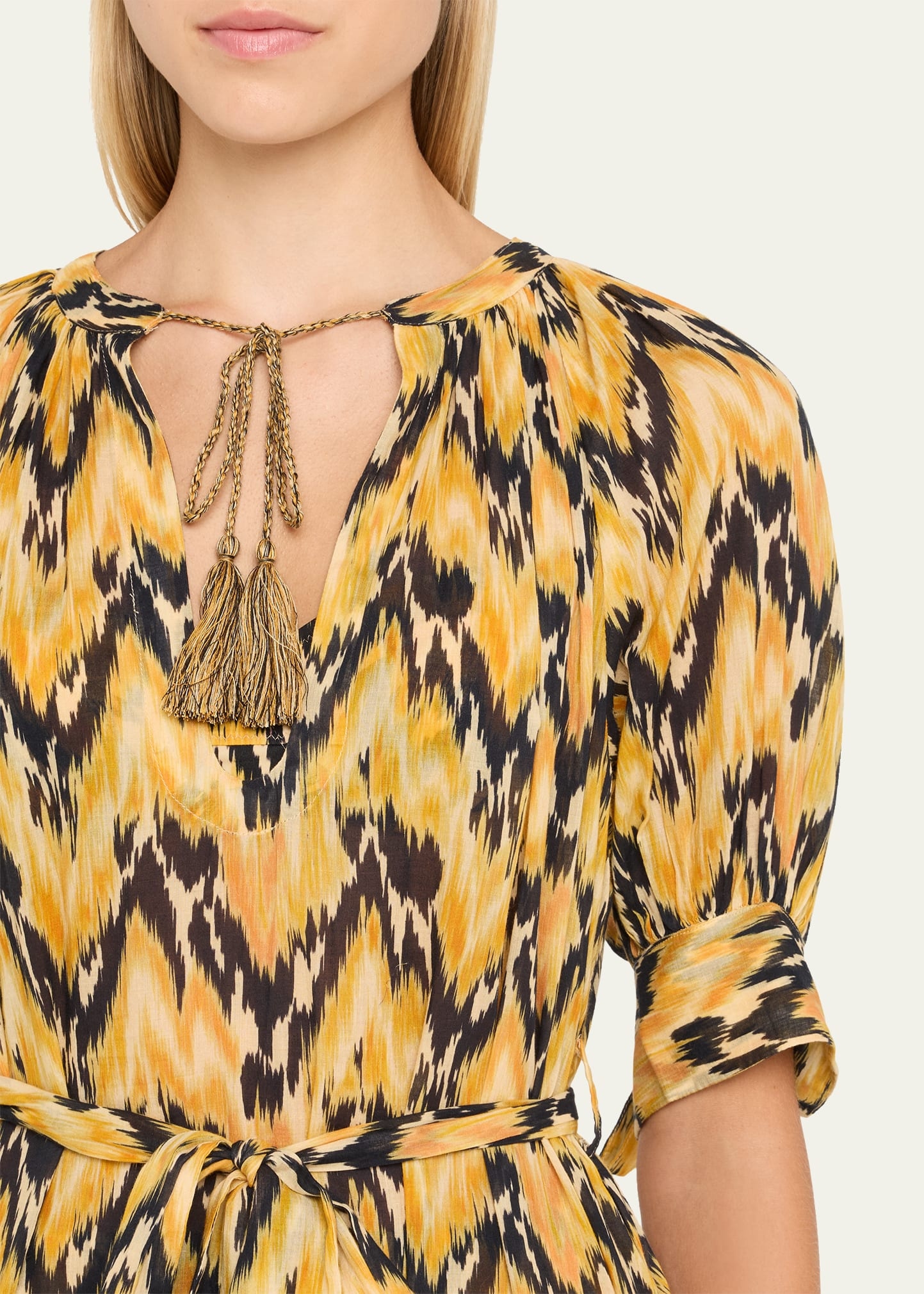 Selena Puff-Sleeve Maxi Dress Coverup - 5