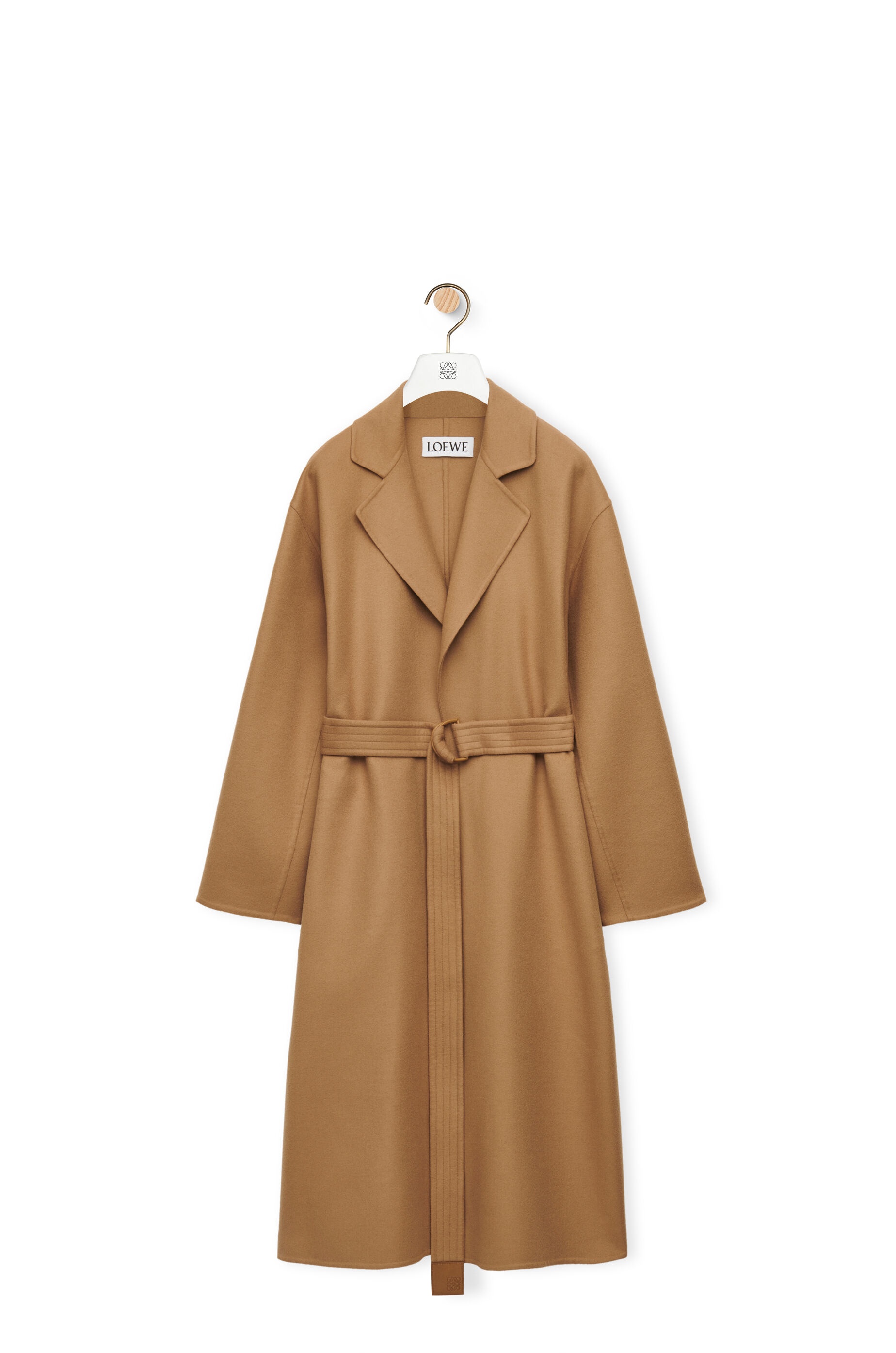 Belted coat in wool and cashmere - 1