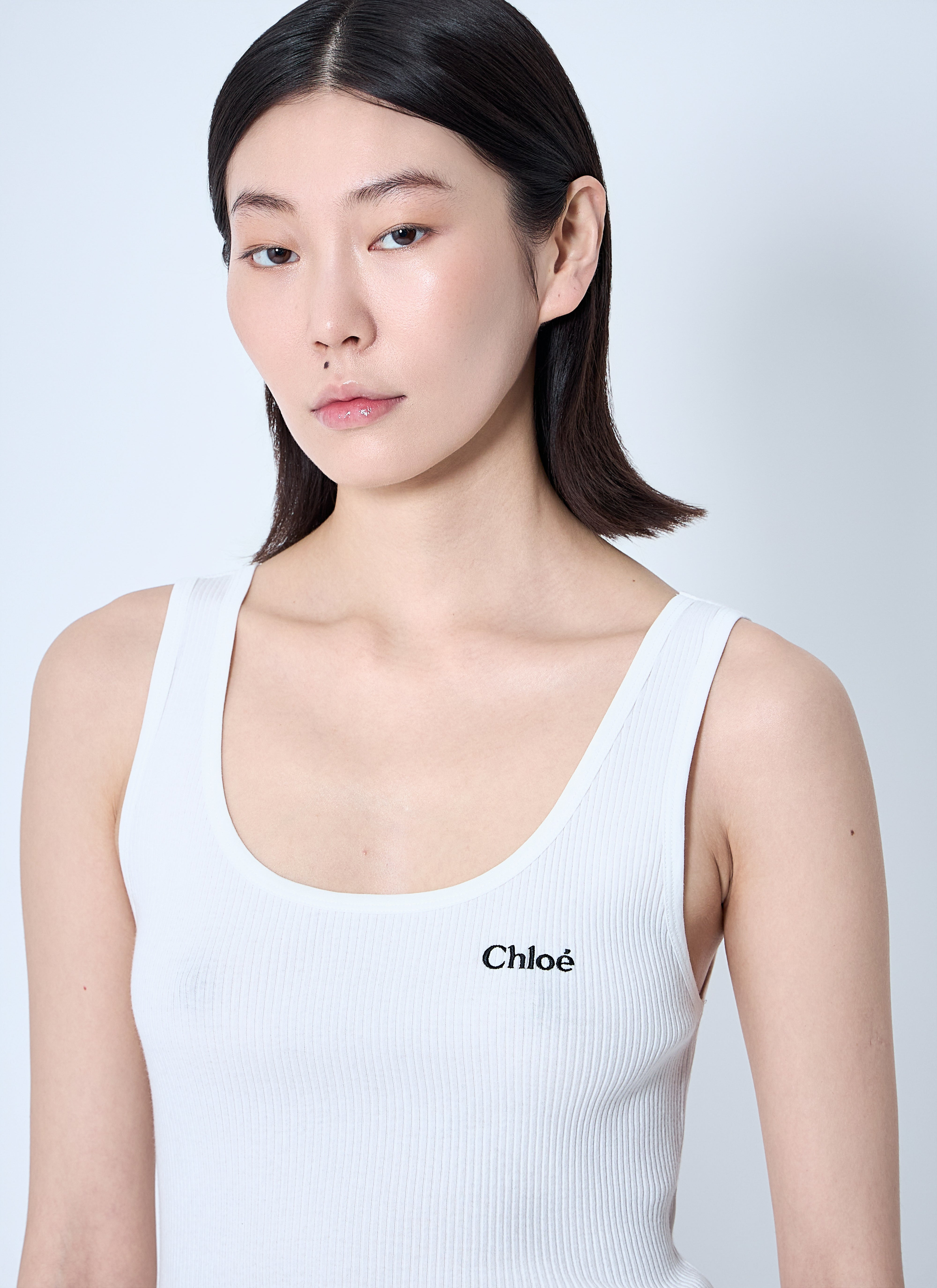 Chloé Women Logo Motif Tank Top - 5
