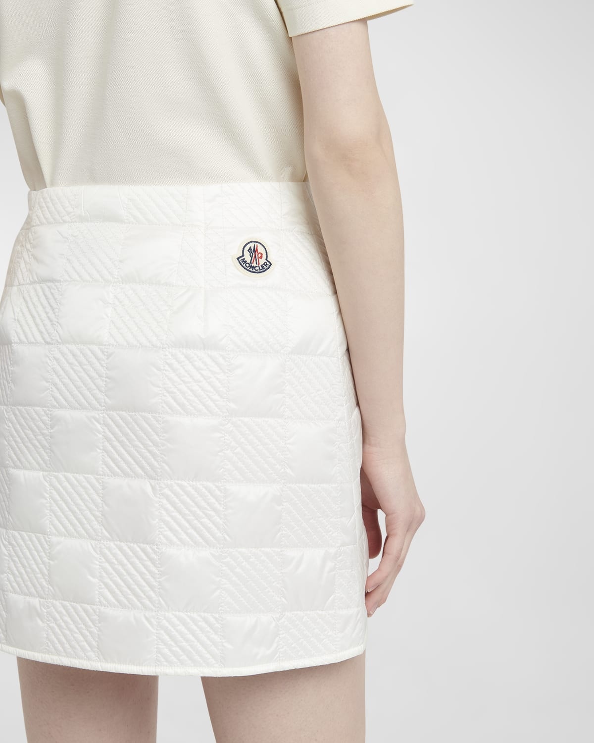 Checkerboard Quilted Mini Skirt - 5