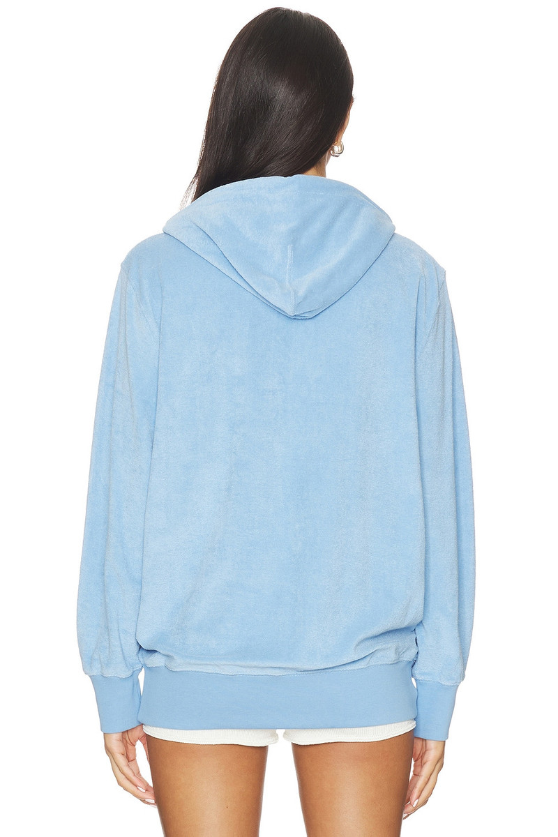 Hunza G Towelling Embroidered Hoodie outlook