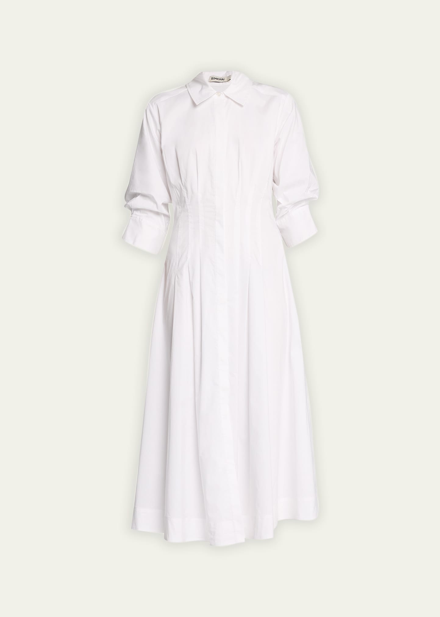 Jazz Core Cotton Poplin Pintuck Midi Dress - 1