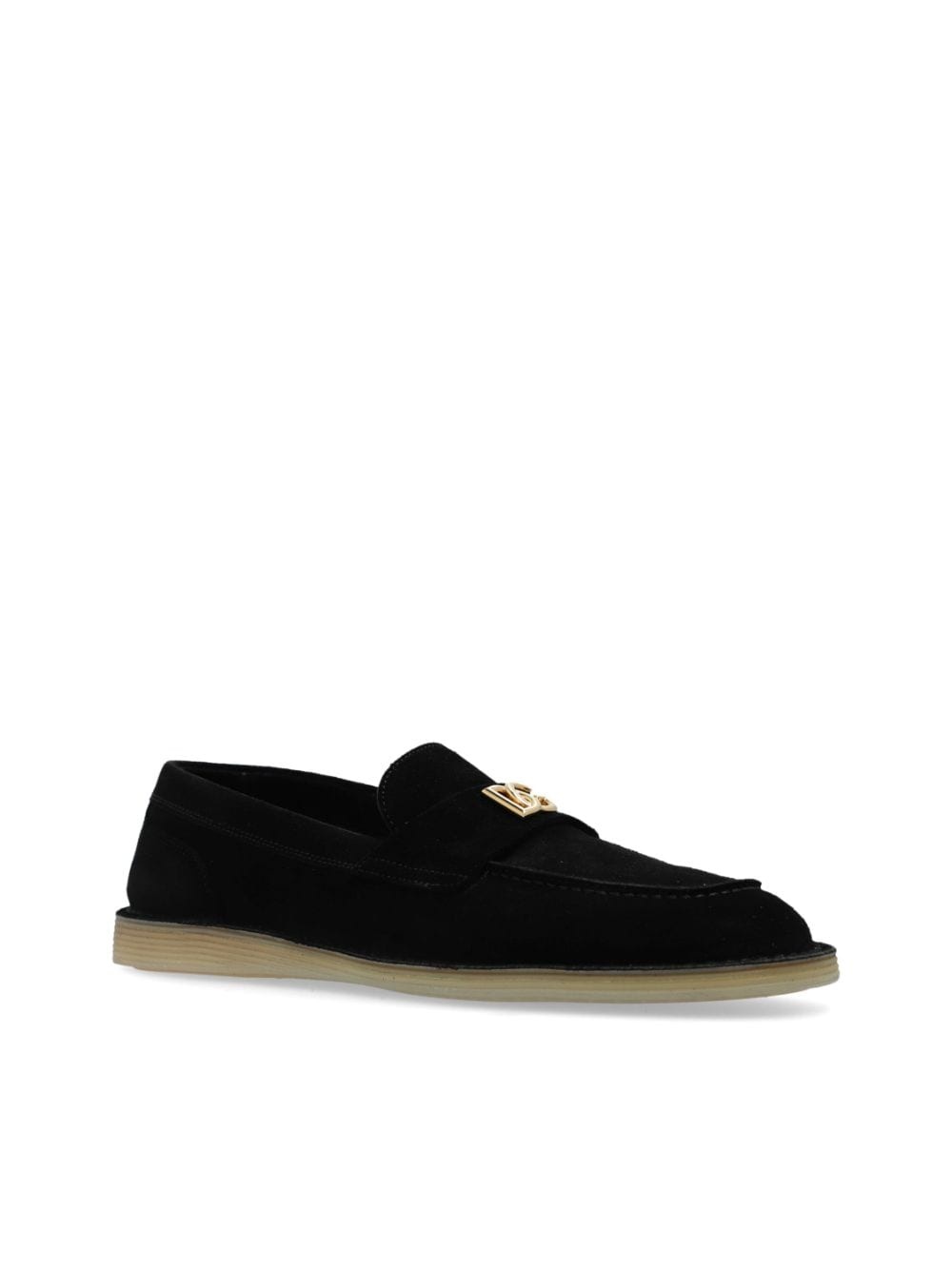 logo-lettering loafers - 4