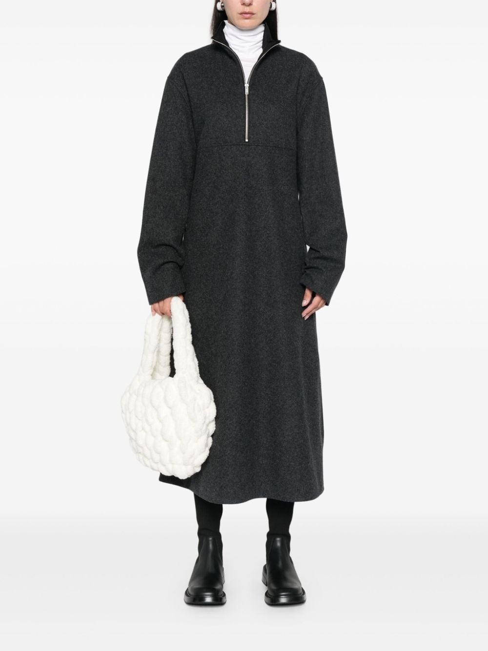 virgin wool midi dress - 2