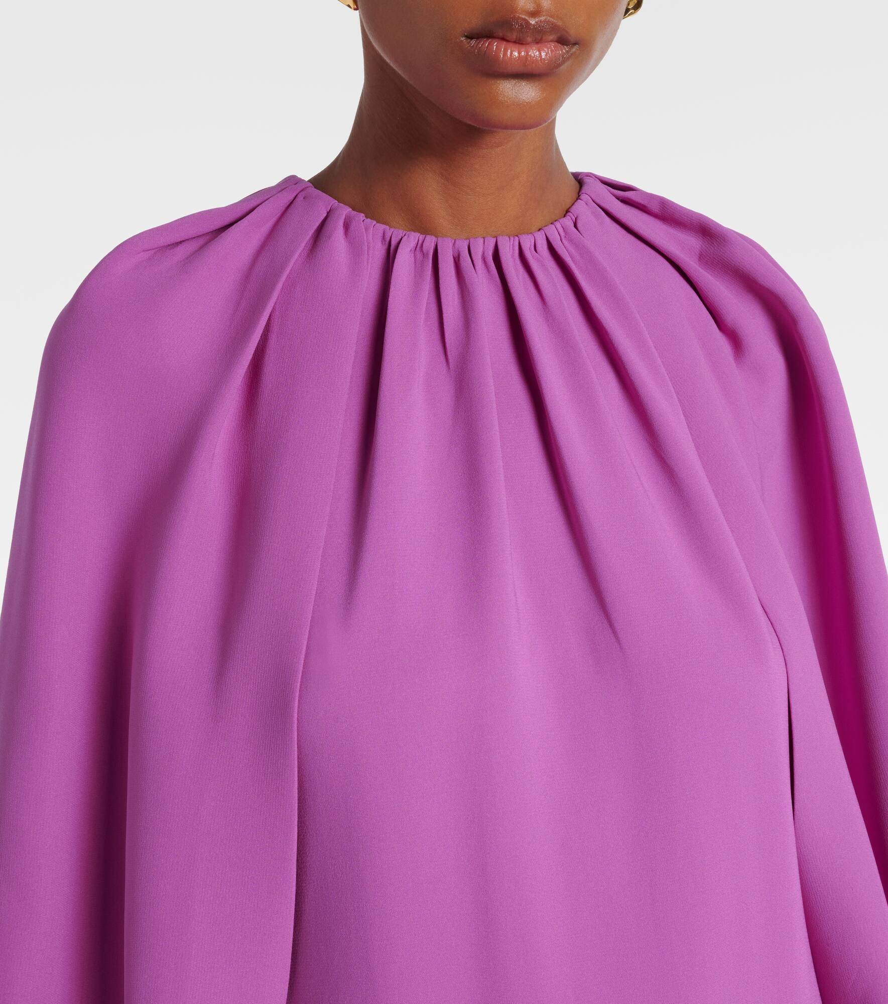 Draped silk-blend gown - 4