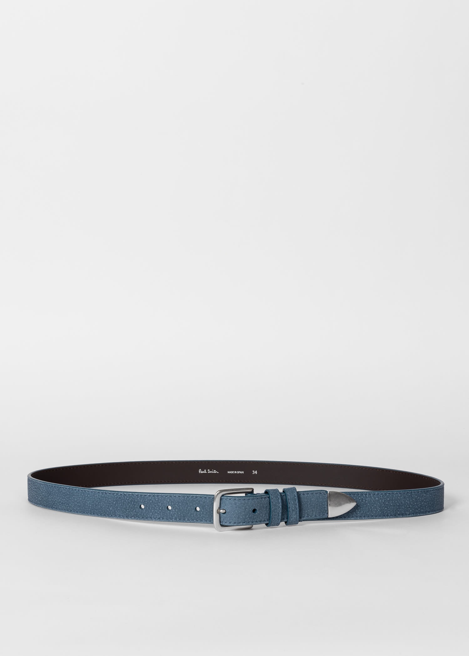 Grained Nubuck Leather Belt - 2