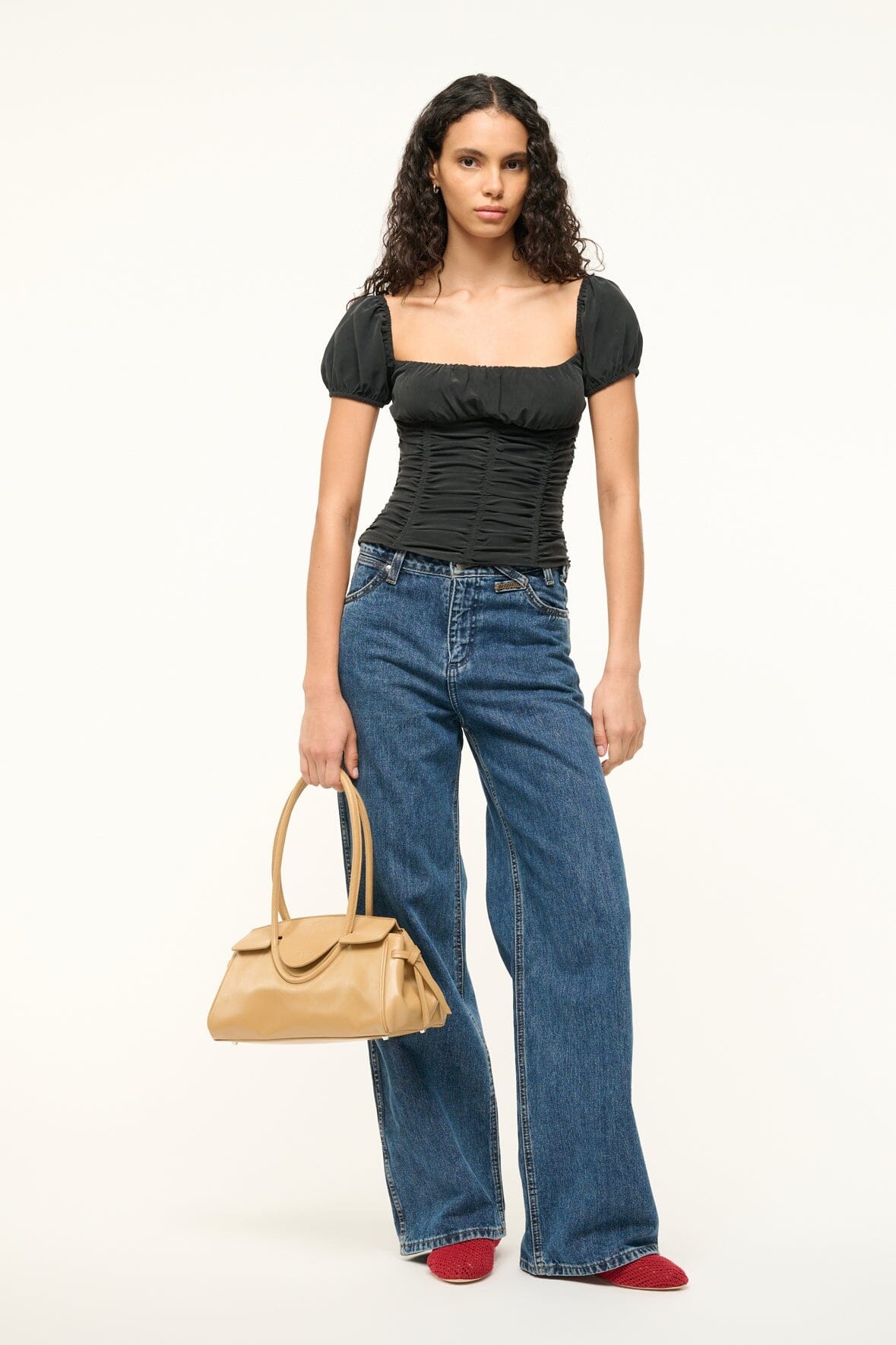 STAUD MAUDE SHOULDER BAG CAMEL - 6