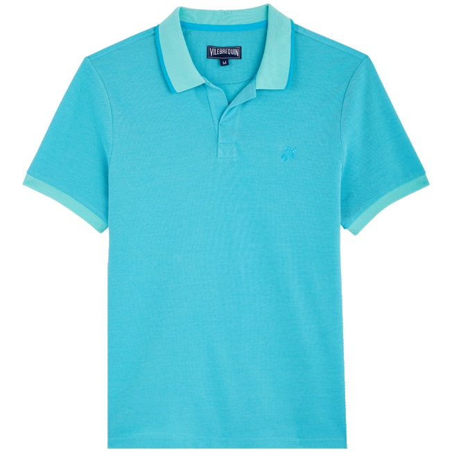 Men Cotton Pique Polo Shirt Solid - 1