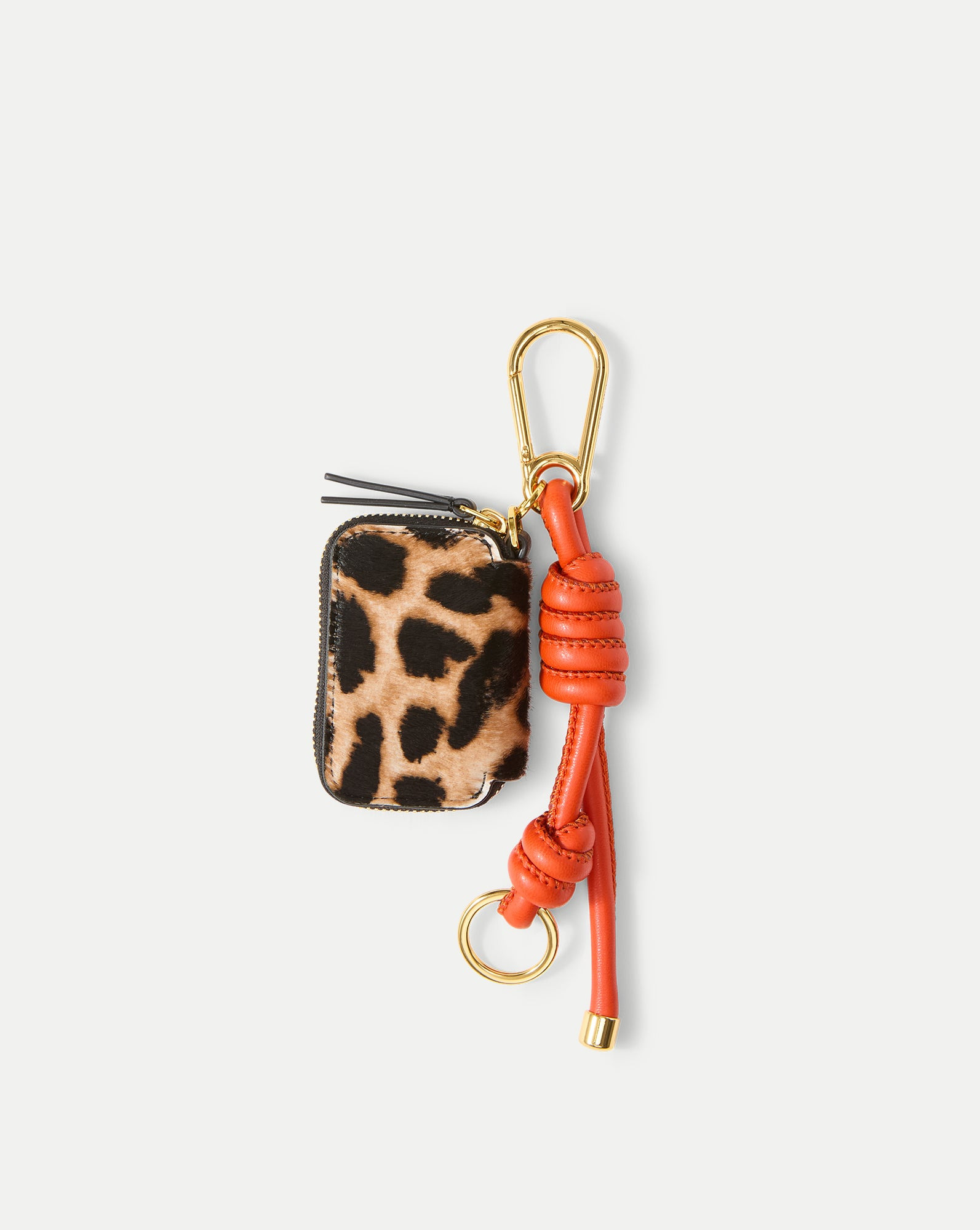 LEOPARD ZIP POUCH BAG CHARM - 4