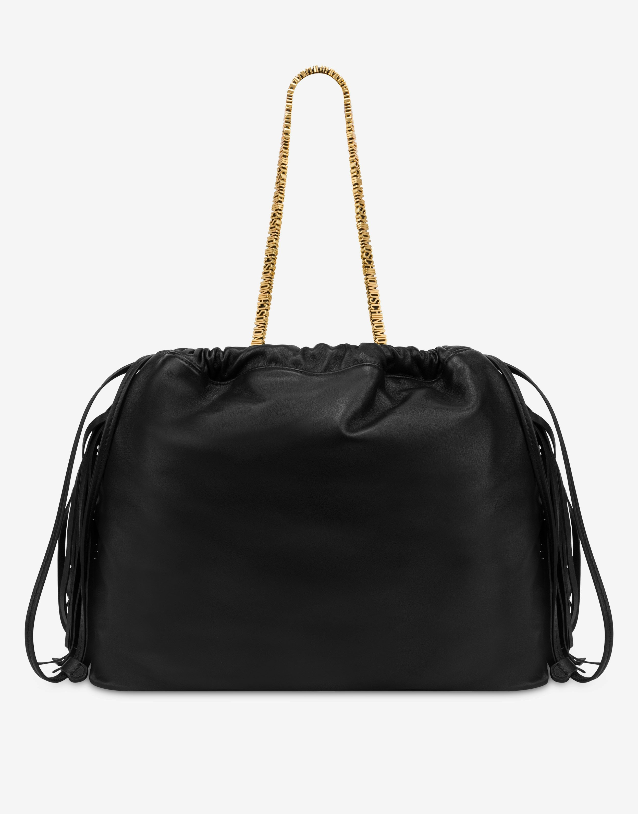 MINI LETTERING SHOPPER WITH FRINGES - 2