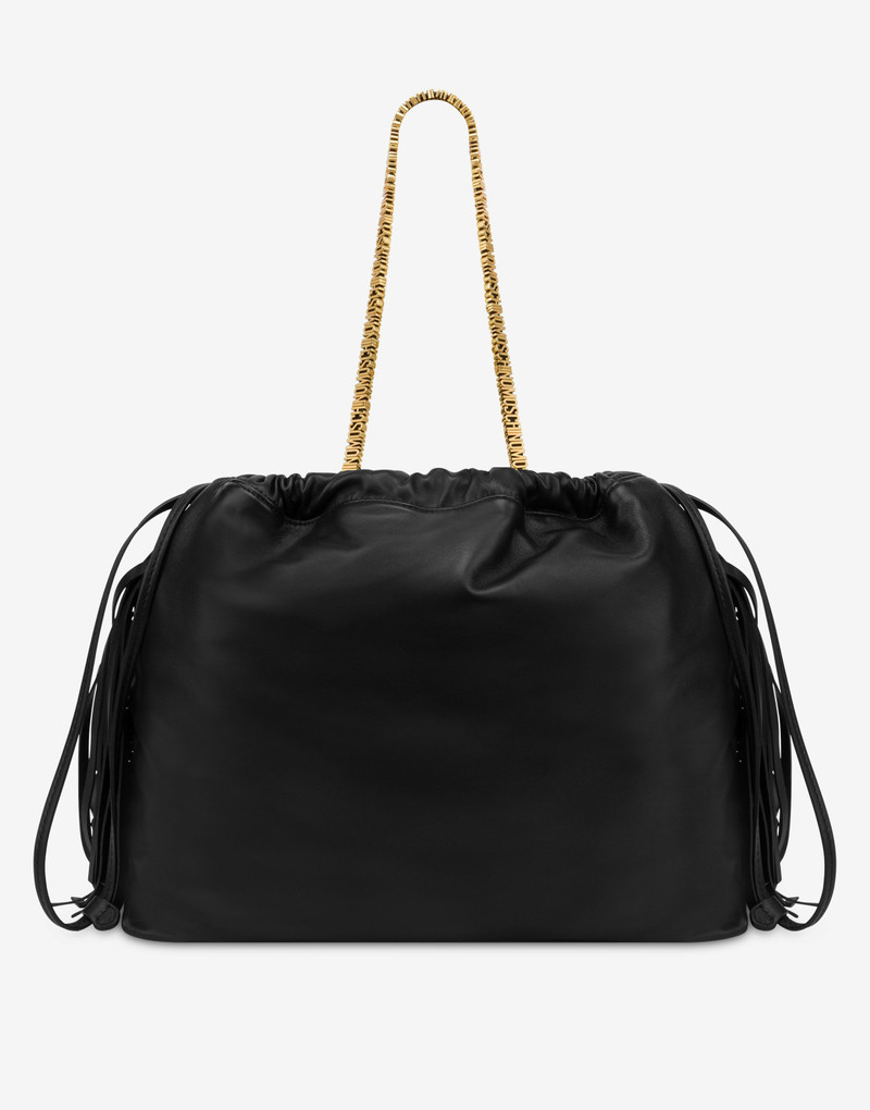 MINI LETTERING SHOPPER WITH FRINGES 2