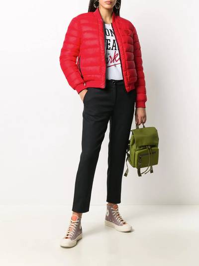 Moschino logo patch padded jacket outlook