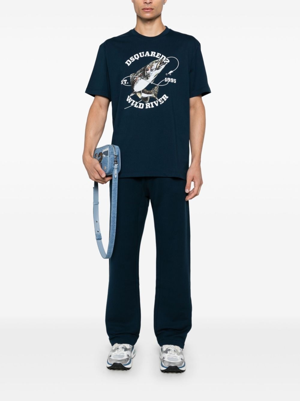 rubberised-logo track pants - 2