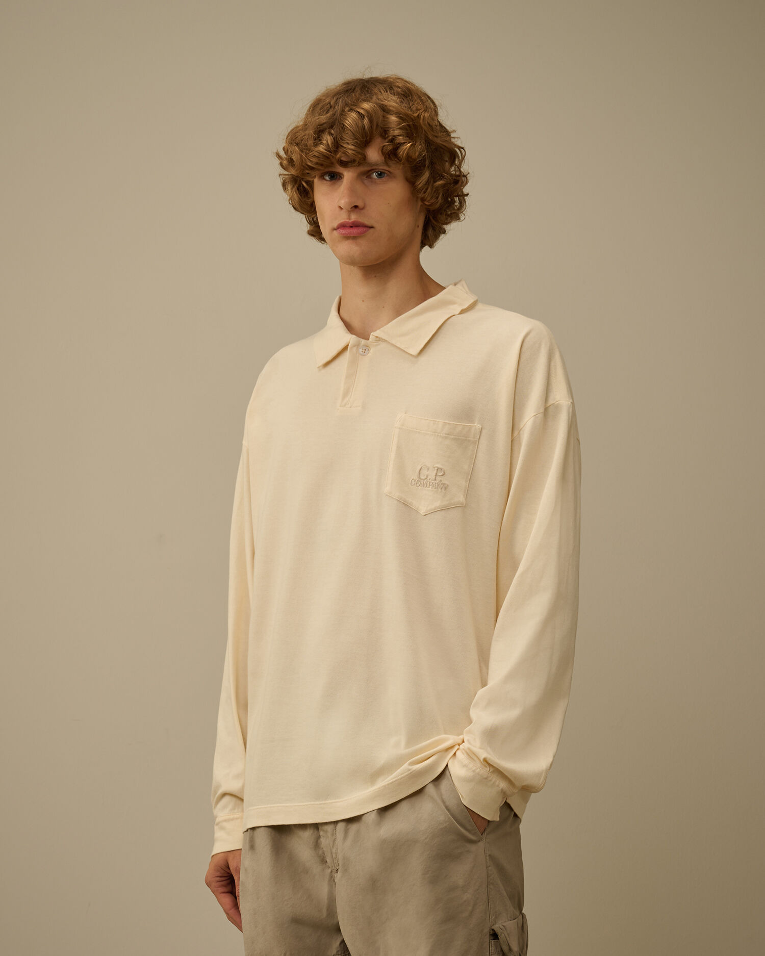 20/1 Jersey Long Sleeve Boxy Polo - 3