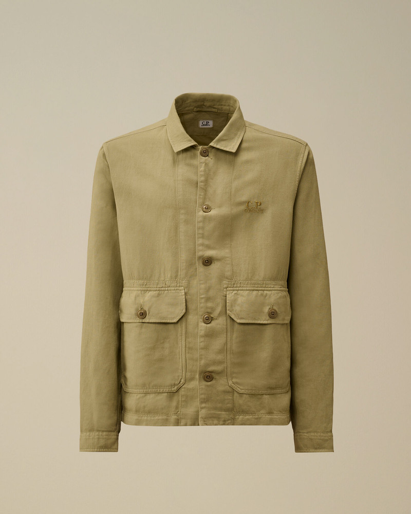Broken Twill Button Overshirt 1