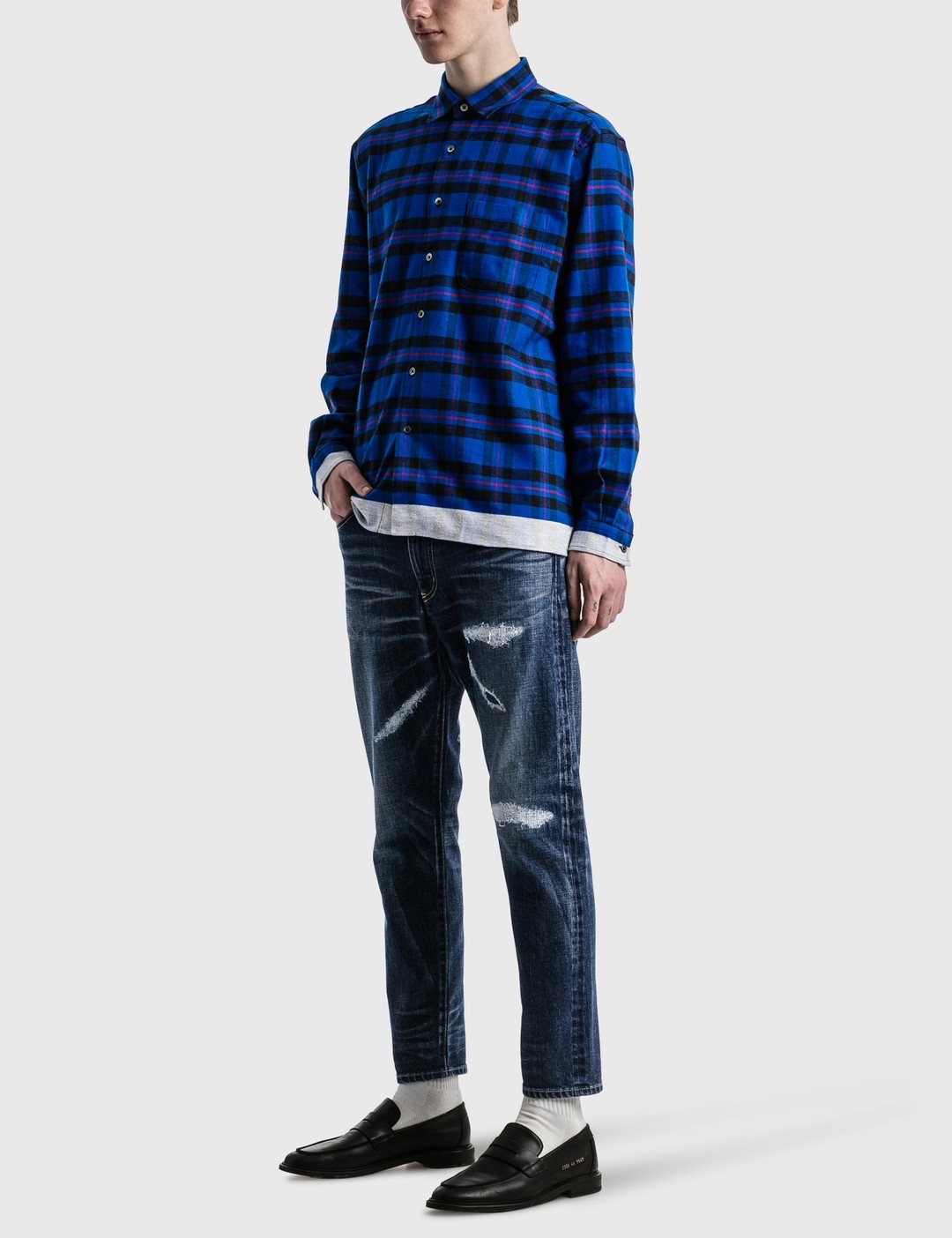 LINE FLANNEL SHIRT - 5