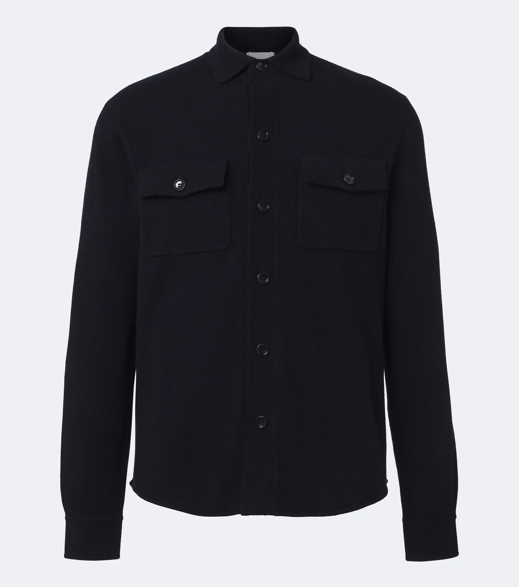 Knitted wool and cashmere shirt - 1