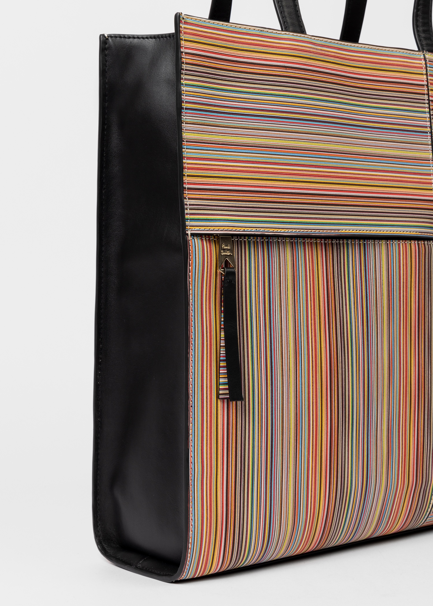 Leather 'Signature Stripe' Tote Bag - 2