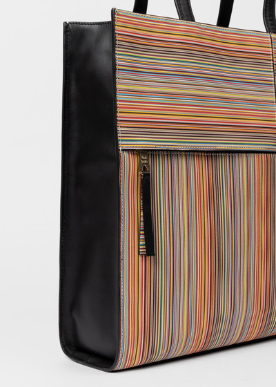 Paul Smith Leather 'Signature Stripe' Tote Bag outlook