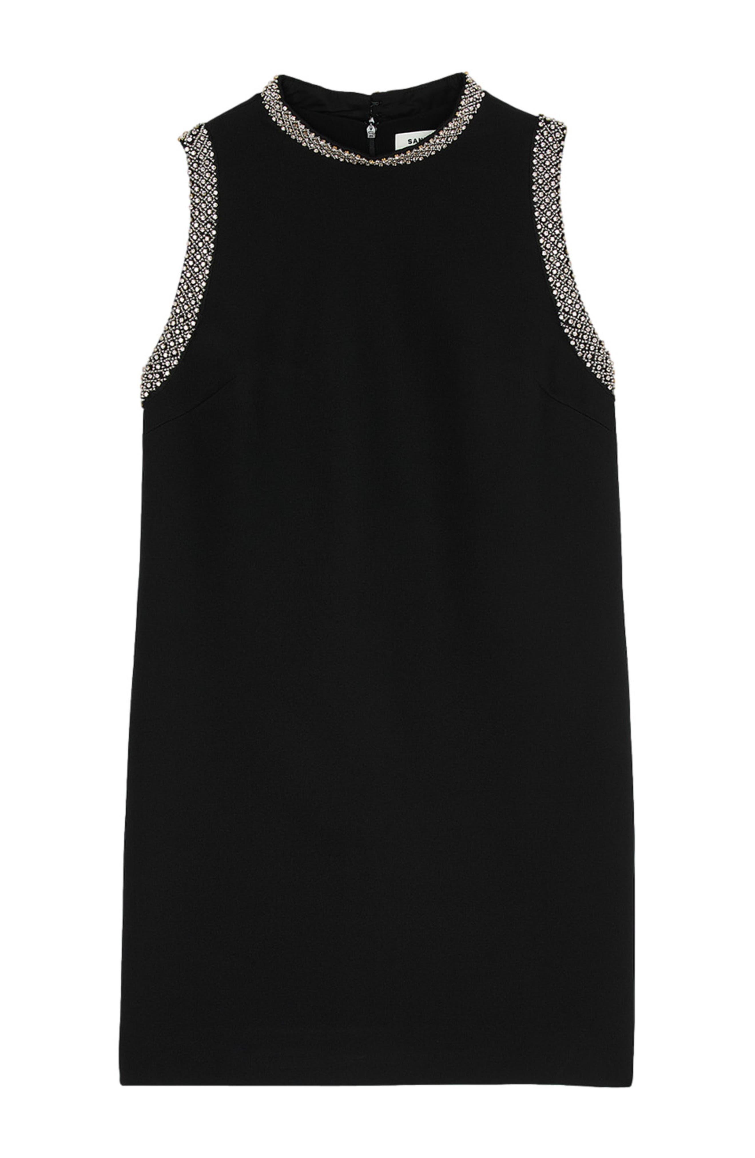 SANDRO Short dress with rhinestone details in Black at Nordstrom - 2