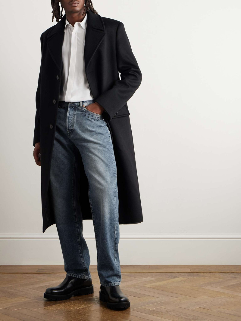 Valentino Straight-Leg Crystal-Embellished Jeans outlook