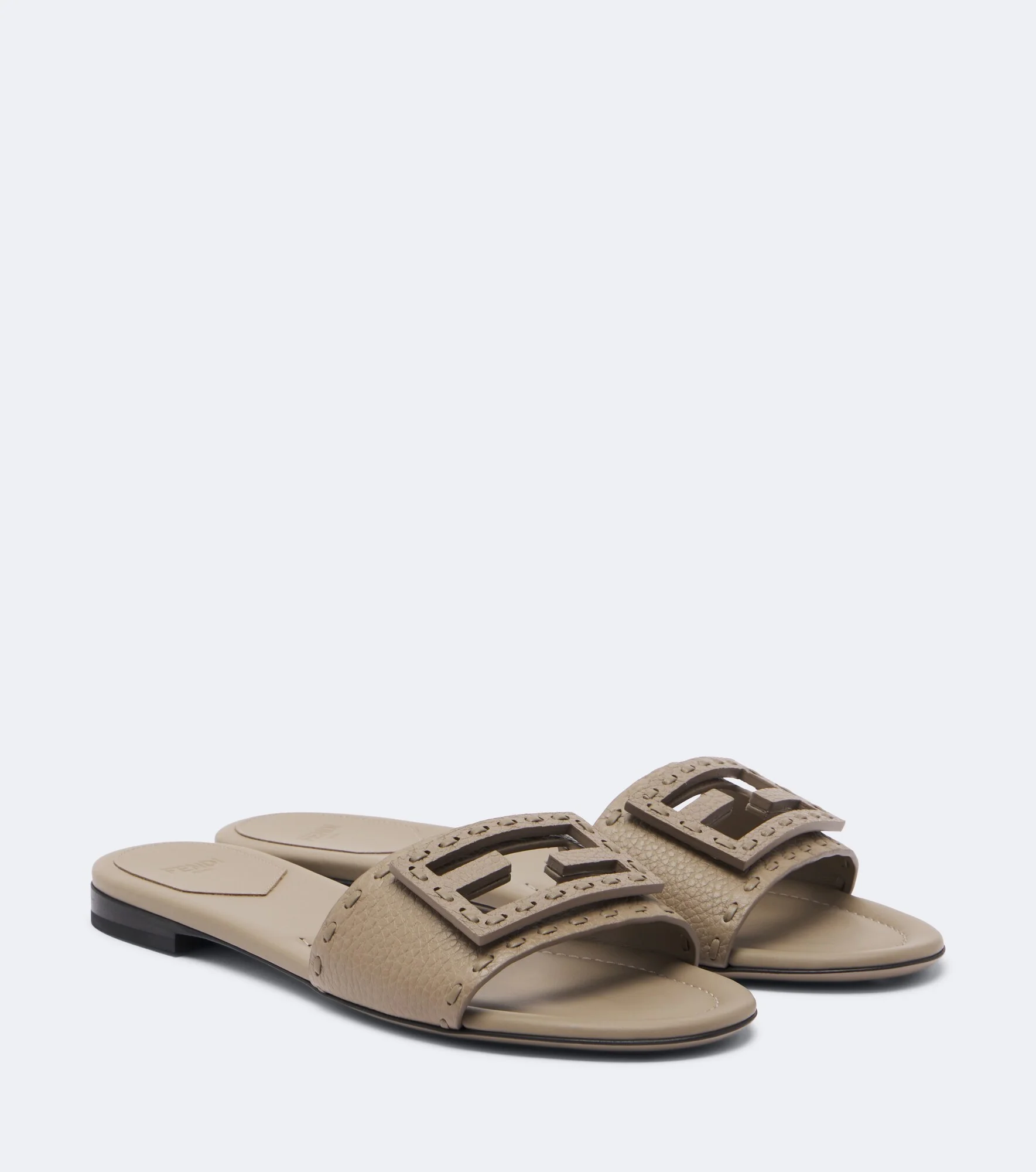 Tube FF leather slides - 1