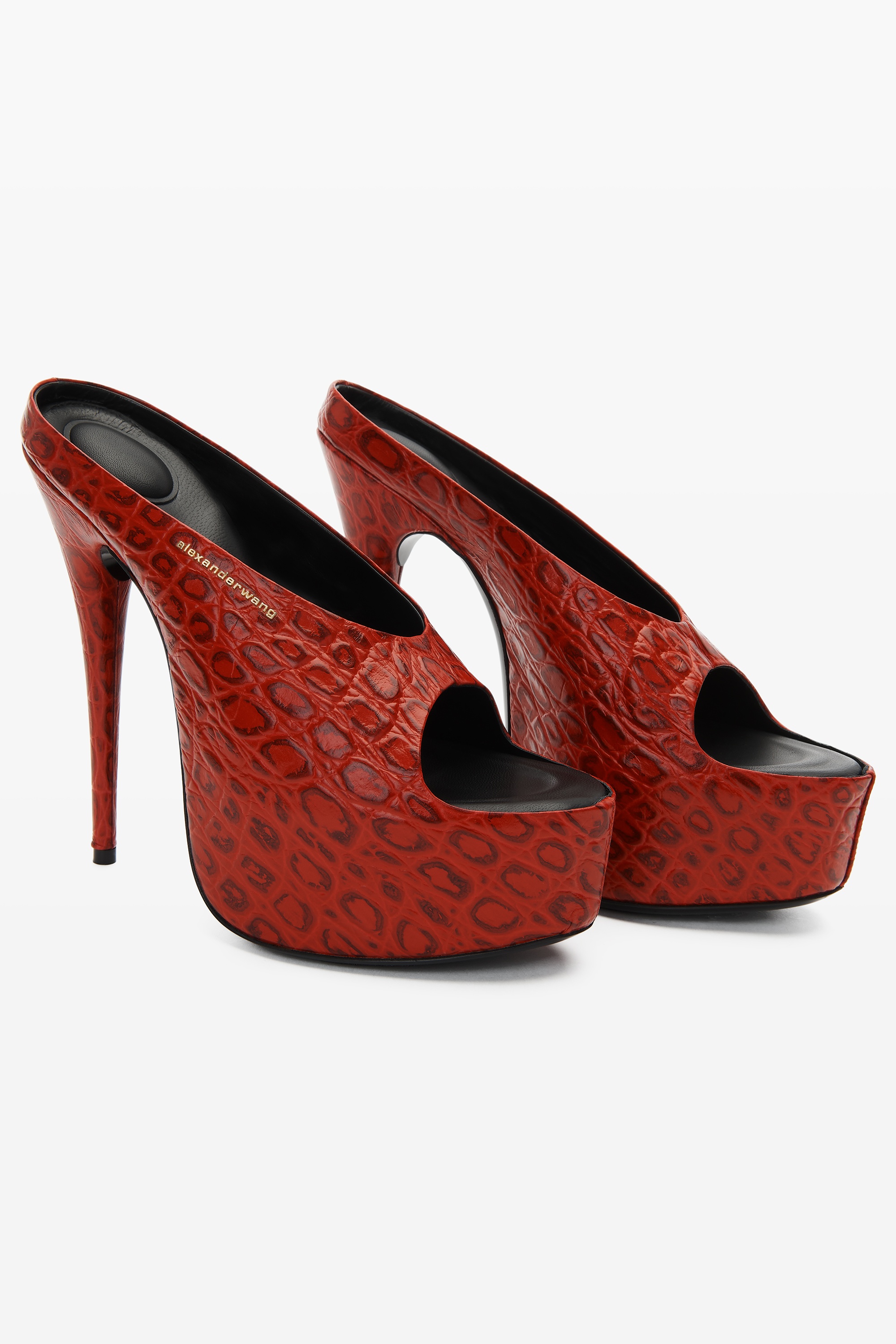 DESTINY 150 SANDAL IN CROC EMBOSSED COW LEATHER - 2