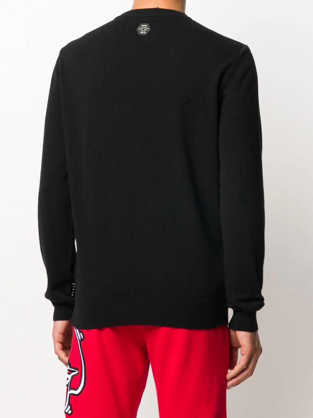 embroidered crew neck jumper - 4