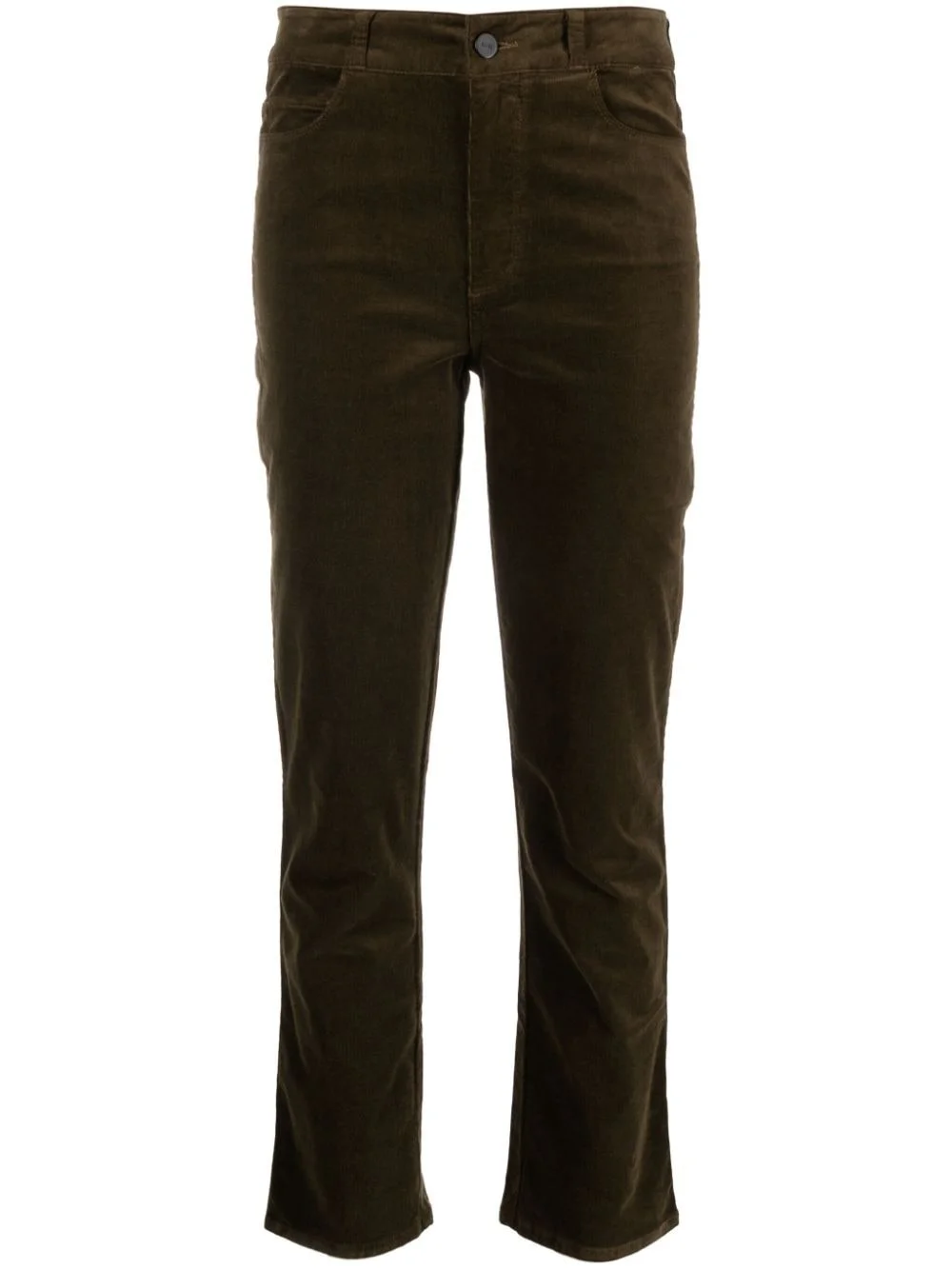 logo-patch corduroy slim-fit trousers - 1