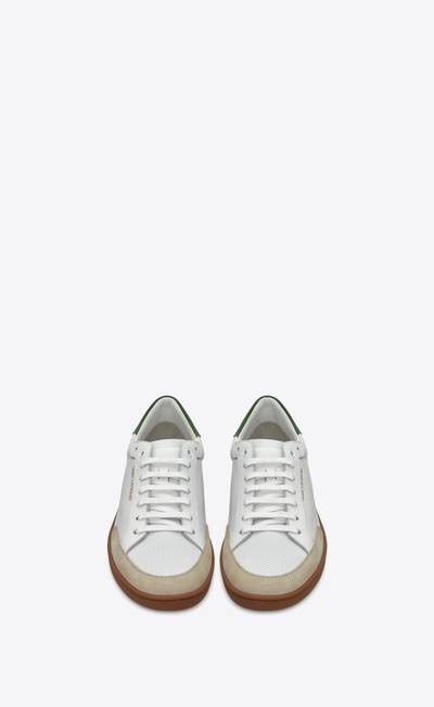 SAINT LAURENT court classic sl/10 sneakers in perforated leather and suede outlook