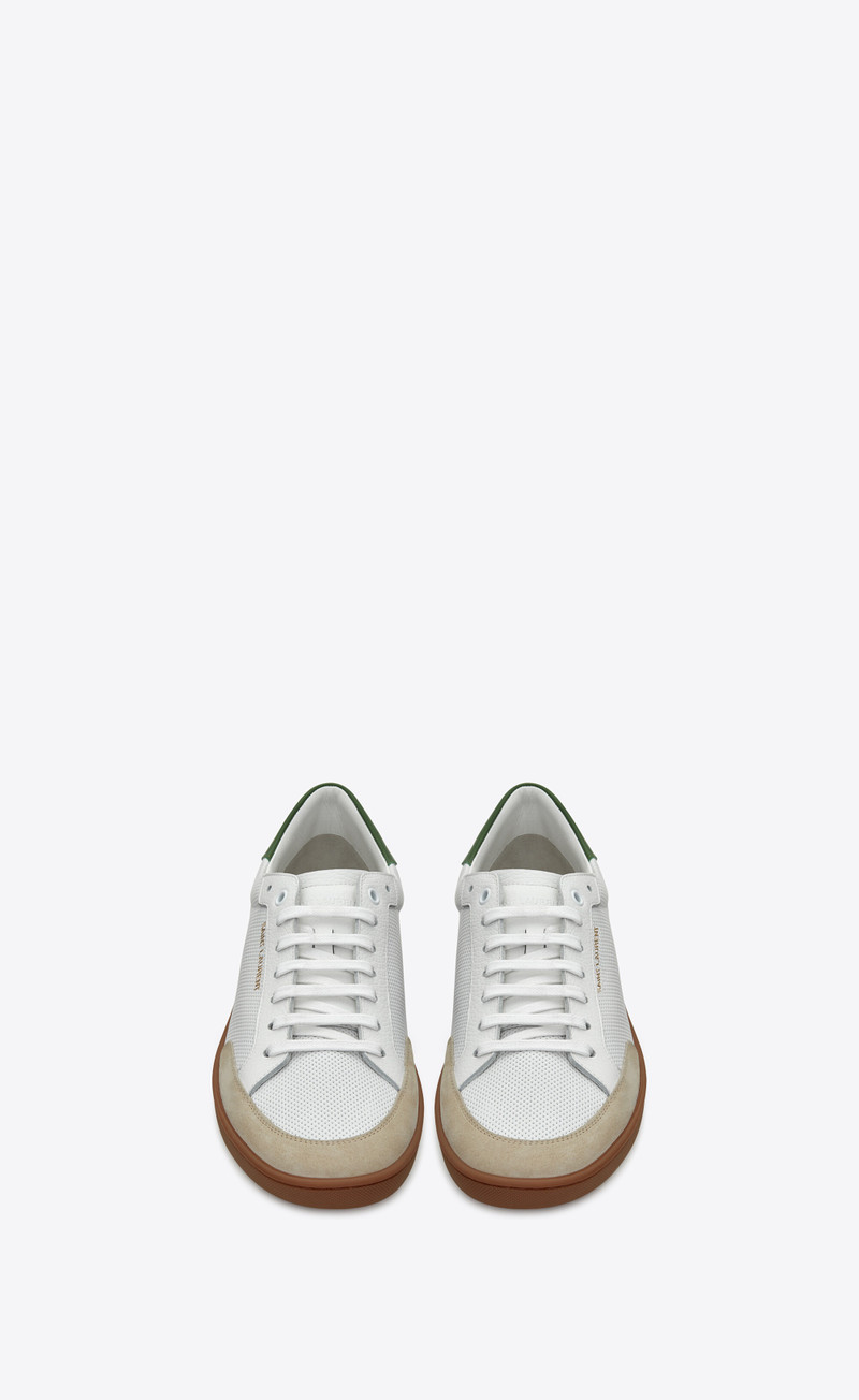 SAINT LAURENT court classic sl/10 sneakers in perforated leather and suede outlook