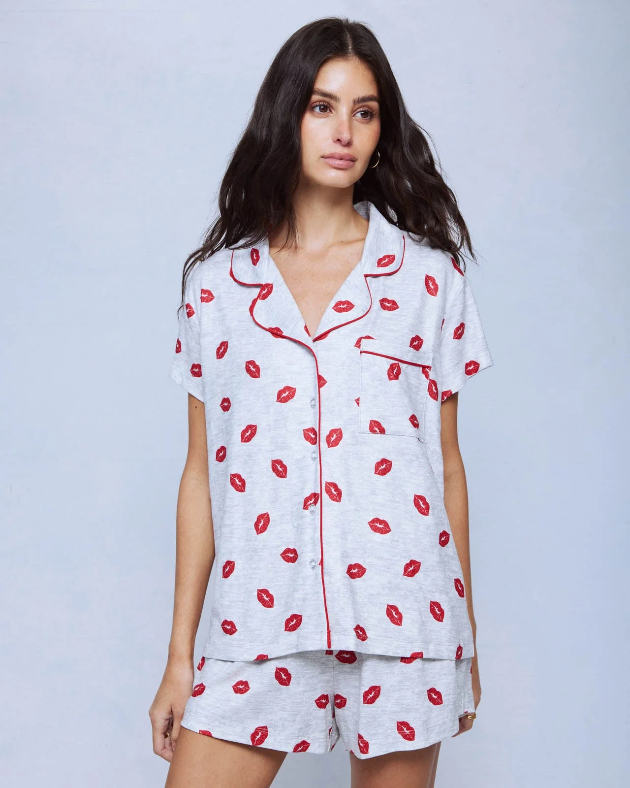 Lipstick Kiss Flora Pillowsoft Short Set - 1