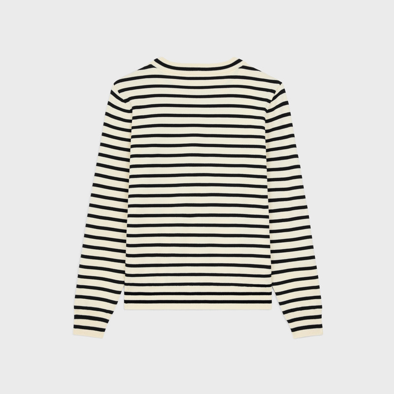 CELINE triomphe crew neck marinère sweater in wool outlook