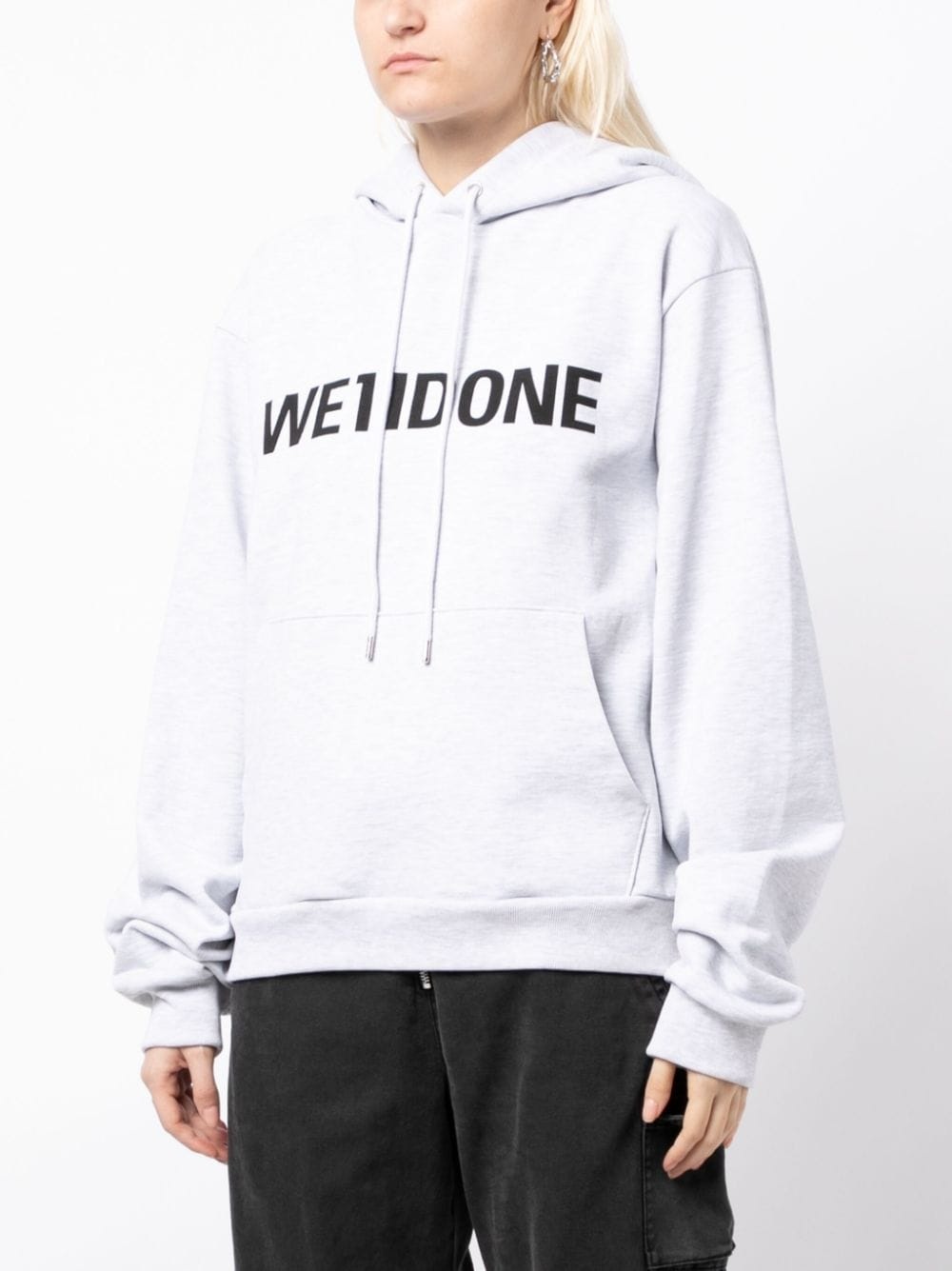 logo-print drawstring hoodie - 3